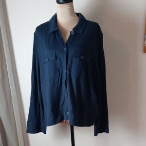 NWT J. Jill Women's Navy Button-Up Jacket